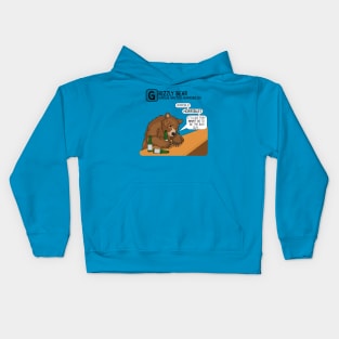 Grizzly Bear Blues Kids Hoodie